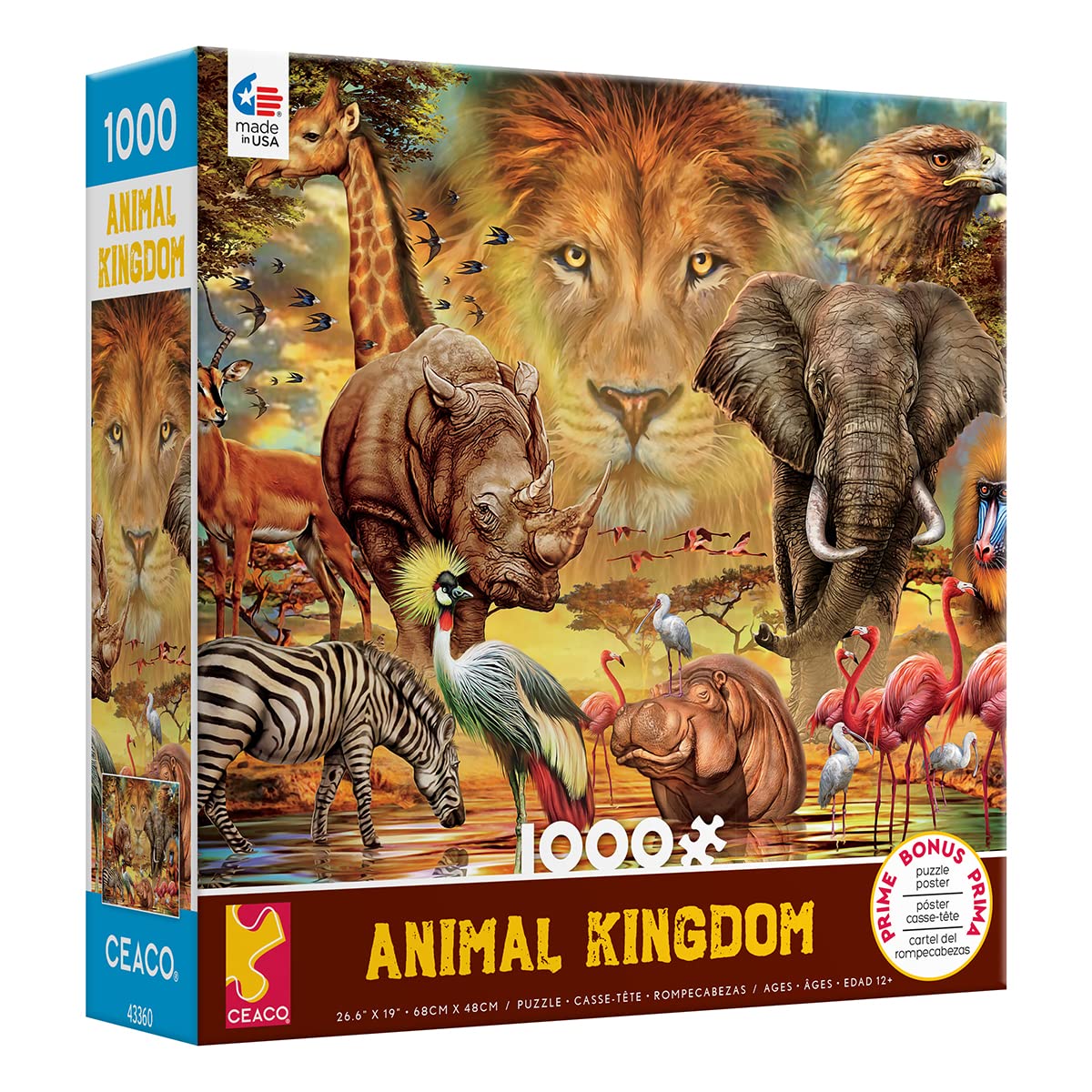 Puzzle: Animal Kingdom Safari Animals 1000 Pieces